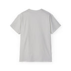 Abstract Graffiti Collage Tee — "JUS MAKE YA MARC" Street Art Graphic Shirt