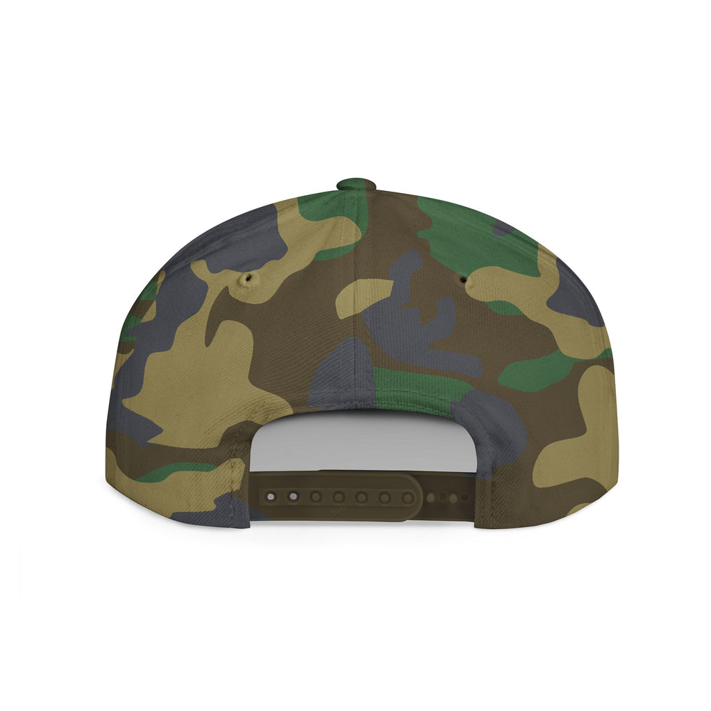 Flat Bill Snapback Hat — “jus make ya marc” Signature Logo