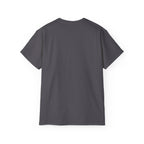 Abstract Graffiti Collage Tee — "JUS MAKE YA MARC" Street Art Graphic Shirt