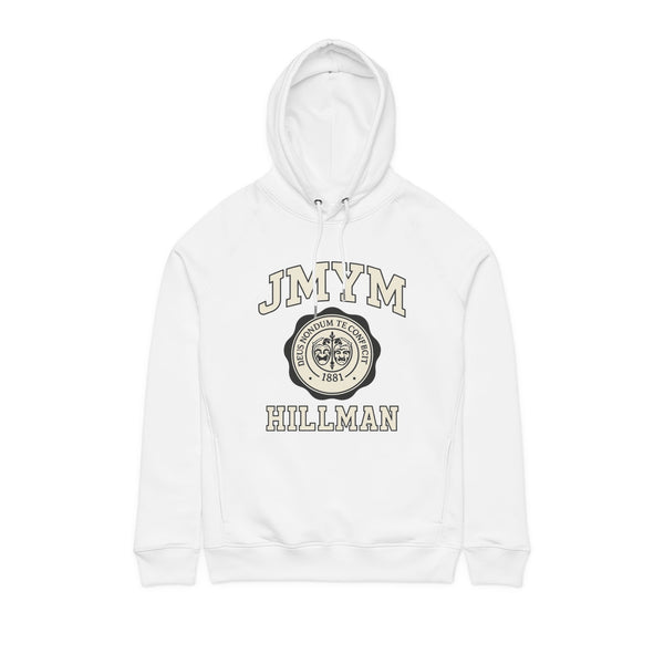 College Crest Hoodie — JMYM Hillman College Vintage Logo