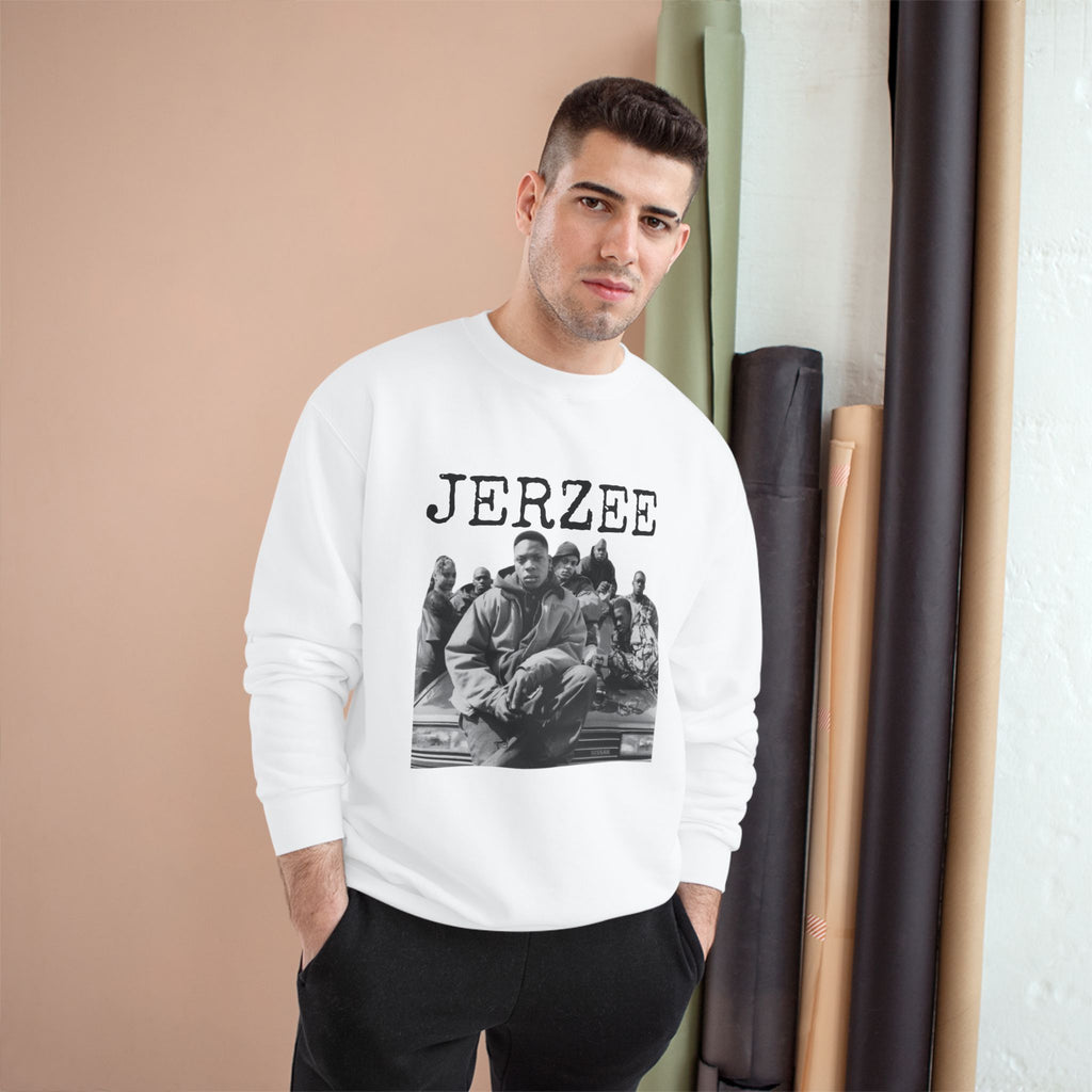 Jerzee Crewneck Sweatshirt - Vintage Hip Hop Group Photo Graphic