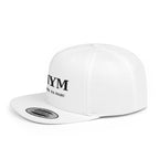 Flat Bill Snapback Hat — “jus make ya marc” Signature Logo
