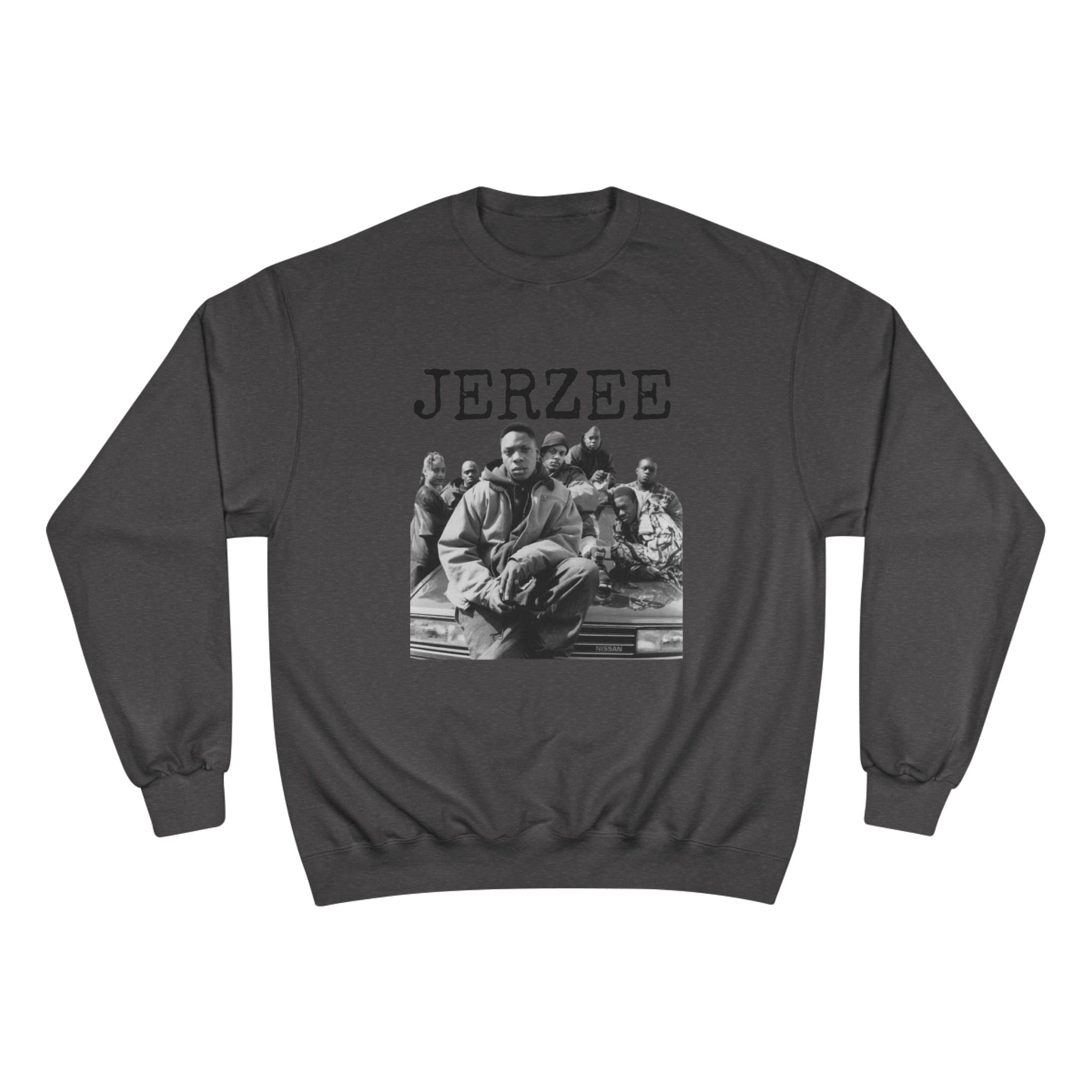 Jerzee Crewneck Sweatshirt - Vintage Hip Hop Group Photo Graphic