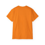 Abstract Graffiti Collage Tee — "JUS MAKE YA MARC" Street Art Graphic Shirt