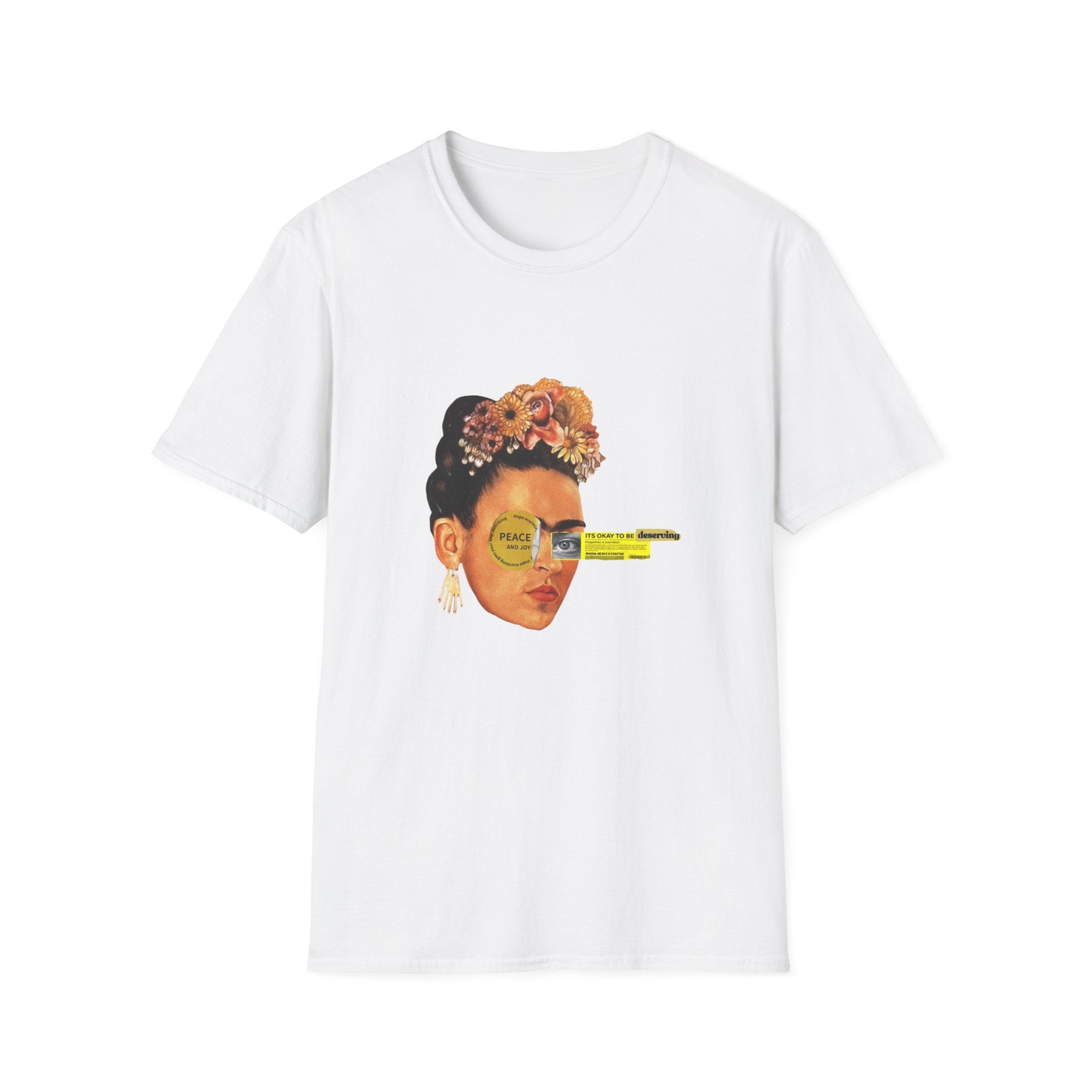 Frida Kahlo Floral Portrait T‑Shirt — Peace Eyewear Art Tee