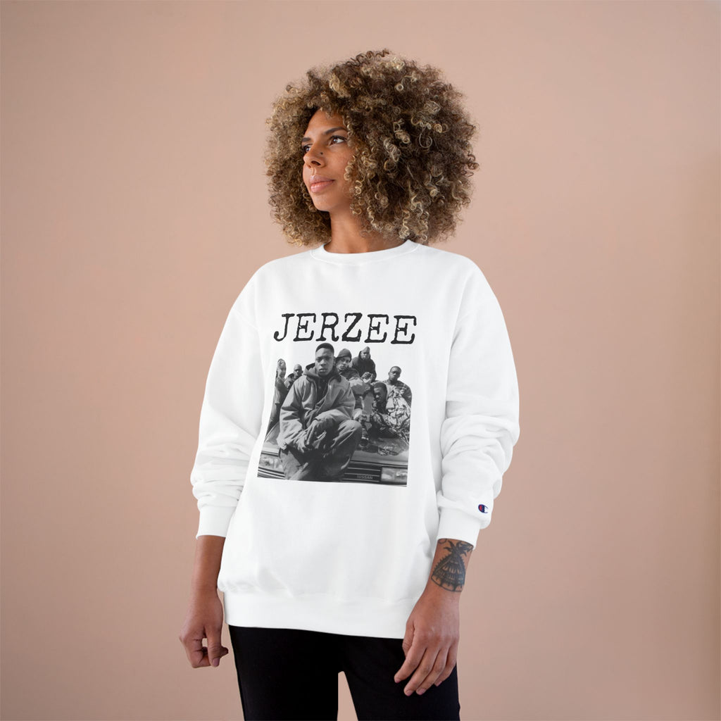 Jerzee Crewneck Sweatshirt - Vintage Hip Hop Group Photo Graphic
