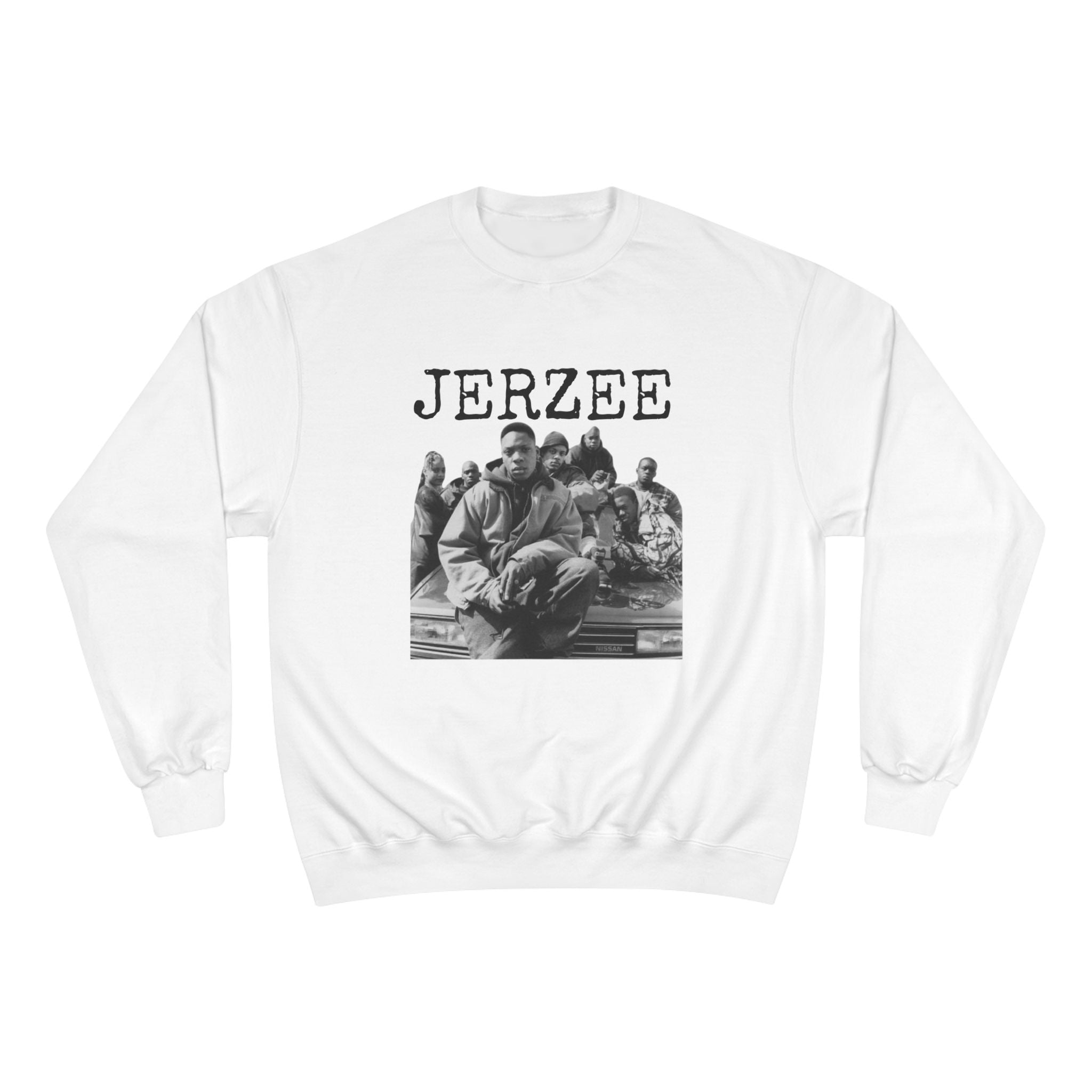 Jerzee Crewneck Sweatshirt - Vintage Hip Hop Group Photo Graphic