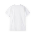 Abstract Graffiti Collage Tee — "JUS MAKE YA MARC" Street Art Graphic Shirt
