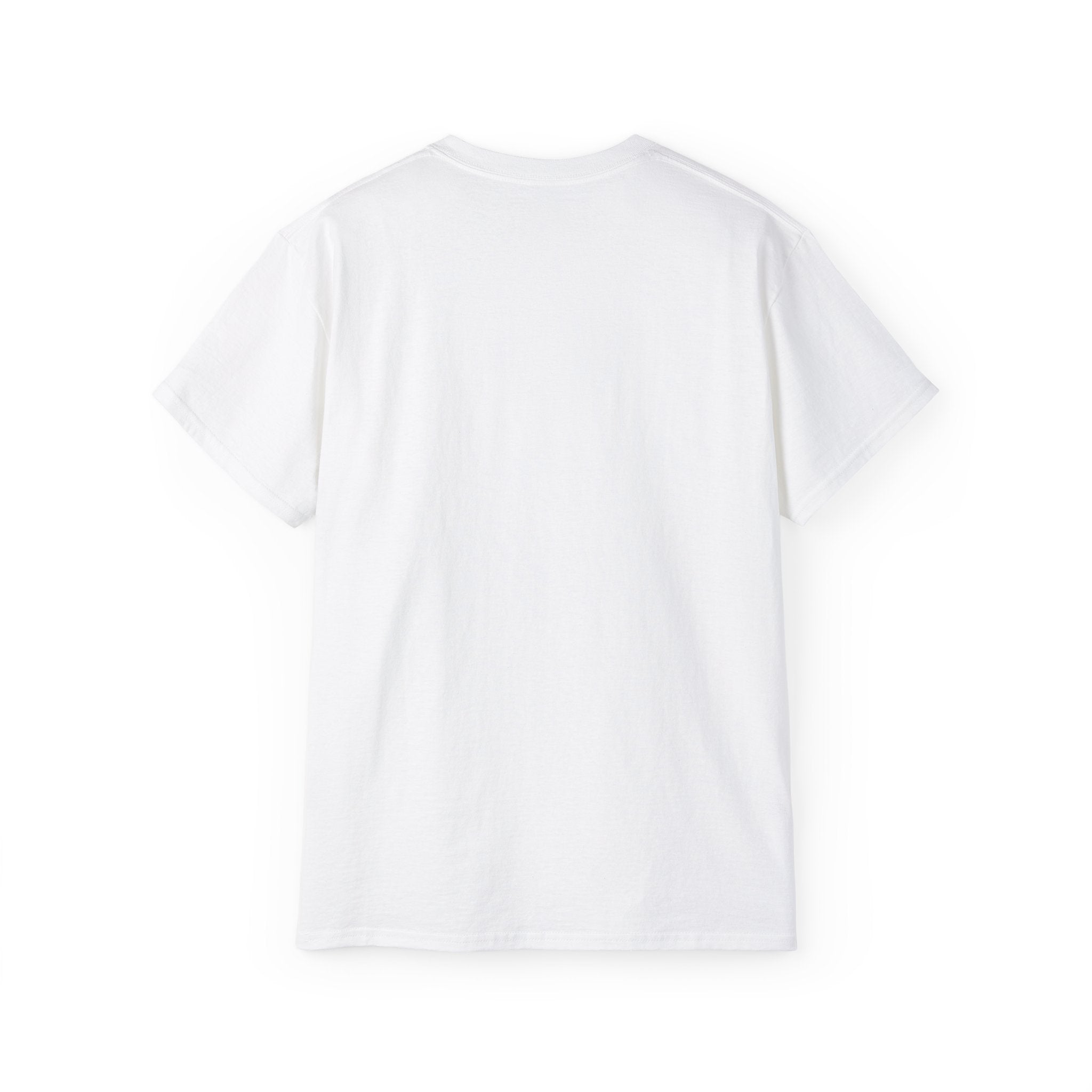 Abstract Graffiti Collage Tee — "JUS MAKE YA MARC" Street Art Graphic Shirt